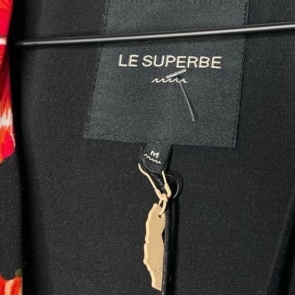 LE SUPERBE V Neck Floral Long Sleeve BODY CON Sexy Mini Dress - Picture 13 of 16